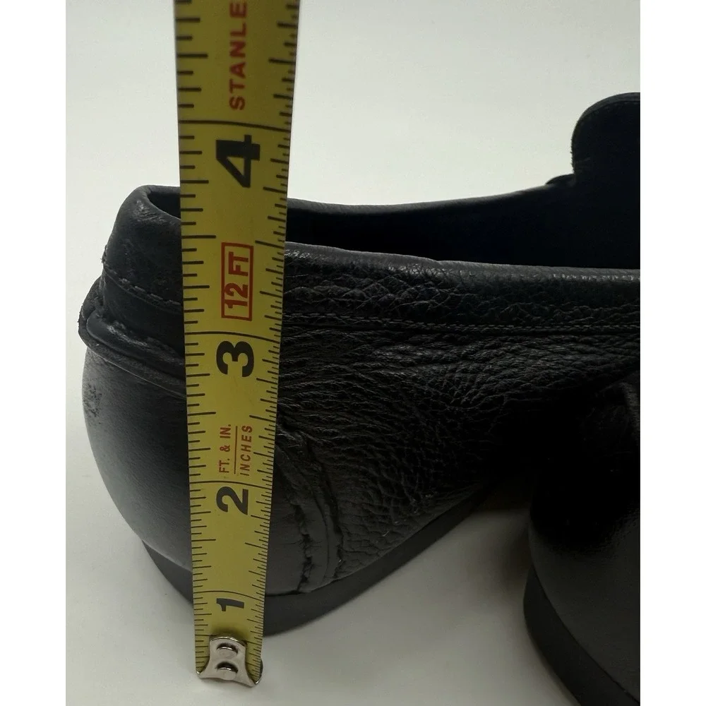 Talbots Nadia15 Panther‎ Link Leather Loafers Shoes Flats Sz 8 Black Soft NIB